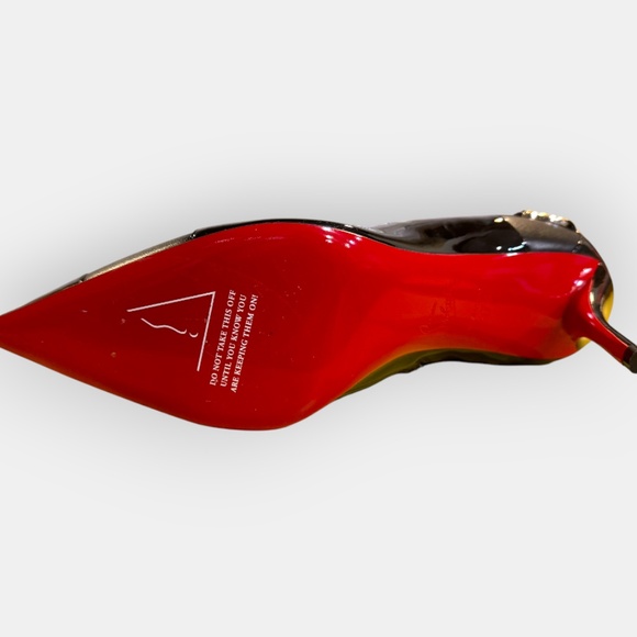 Christian Louboutin CL In The 90s Botta 80 Black Patent Leather Boots Size 37.5 - Picture 6 of 6